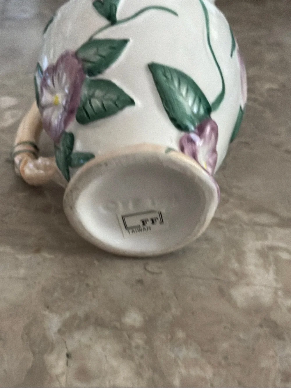Fitz & Floyd Floral Ceramic Cream Pitcher